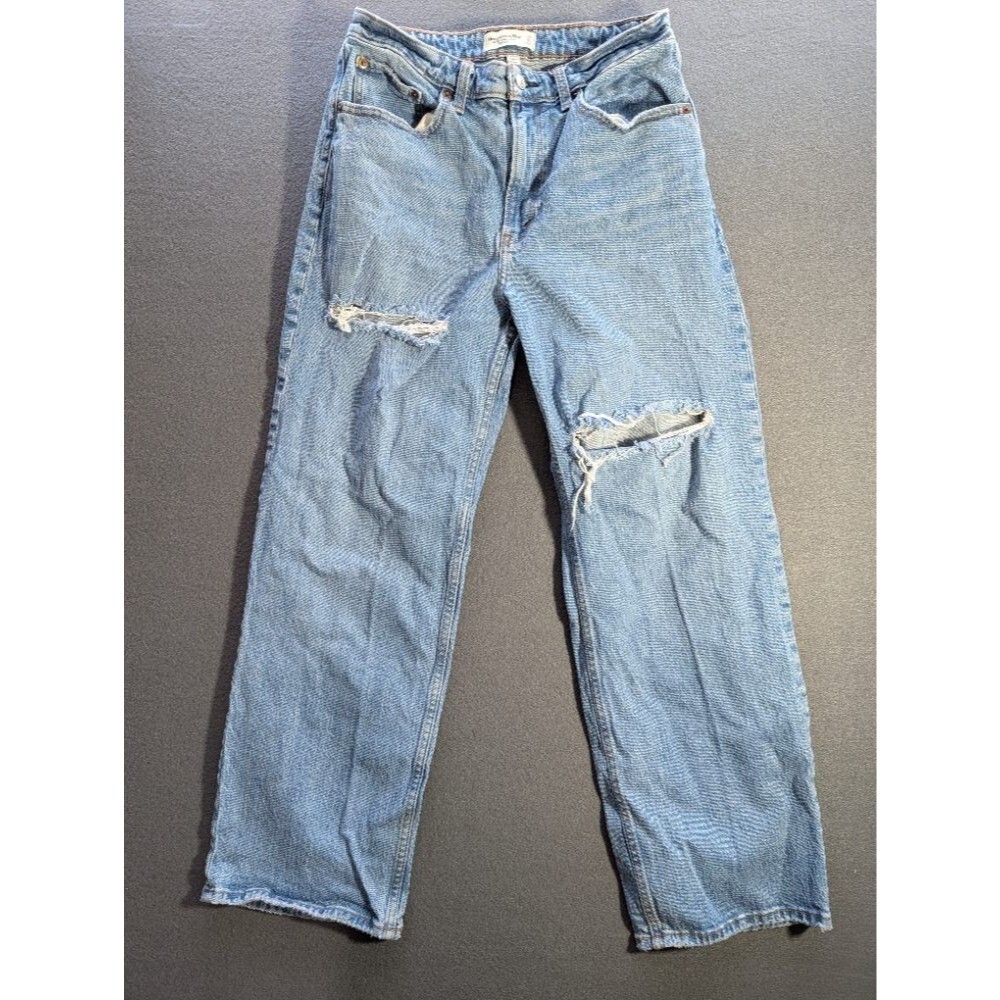 Abercrombie & Fitch Women's Jeans 100% Cotton Light Wash Denim Blue Sz 30